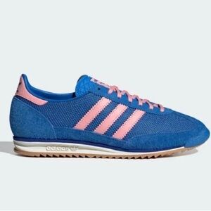 Adidas Blue and Pink Retro Sneakers SL72